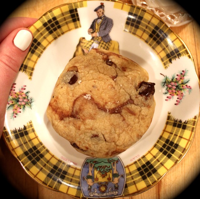 Nutella Stuffed Brown Butter Salted Chocolate Chip Cookies | Blue Owl Treats