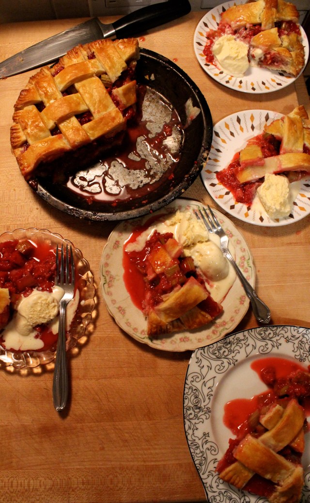 Raspberry-Rhubarb Pie | Blue Owl Treats