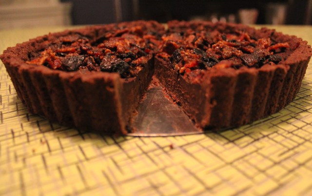 Chocolate Truffle Torte with Candied Bacon | Blue Owl Treats