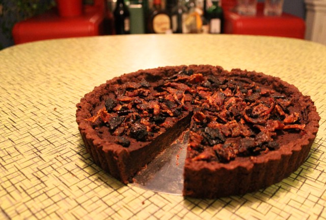 Chocolate Truffle Torte with Candied Bacon | Blue Owl Treats