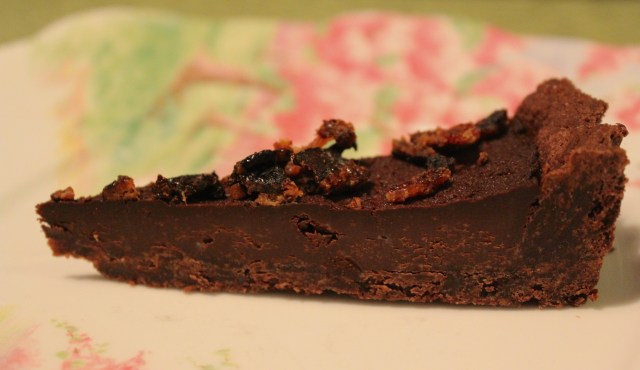 Chocolate Truffle Torte with Candied Bacon | Blue Owl Treats