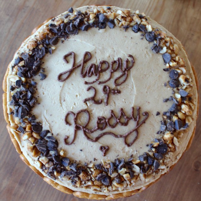 Chocolate Pretzel Peanut Butter Layer Cake | Blue Owl Treats